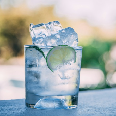 Gin and tonic cocktail
